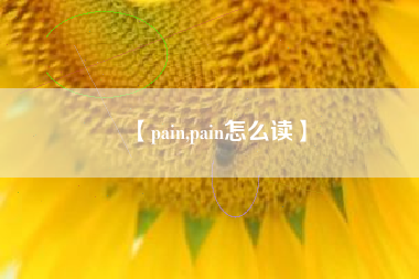 【pain,pain怎么读】 【pain,pain怎么读】