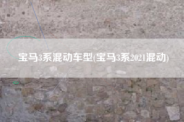 宝马3系混动车型(宝马3系2021混动)
