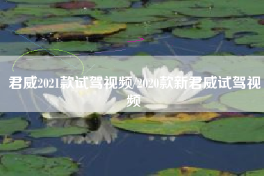 君威2021款试驾视频/2020款新君威试驾视频