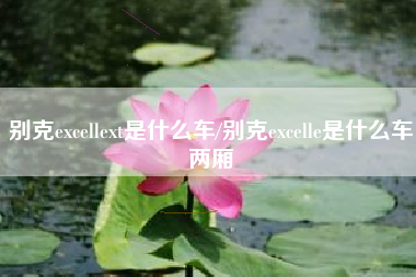 别克excellext是什么车/别克excelle是什么车两厢