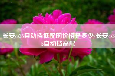 长安cs35自动挡低配的价格是多少/长安cs35自动挡高配