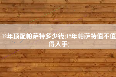 12年顶配帕萨特多少钱(12年帕萨特值不值得入手) 12年顶配帕萨特多少钱(12年帕萨特值不值得入手)