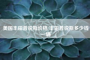 美国丰田普锐斯价格/丰田普锐斯多少钱一辆