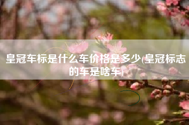 皇冠车标是什么车价格是多少(皇冠标志的车是啥车)