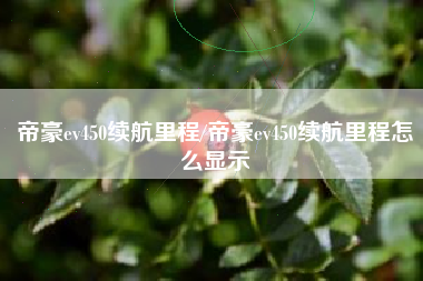 帝豪ev450续航里程/帝豪ev450续航里程怎么显示
