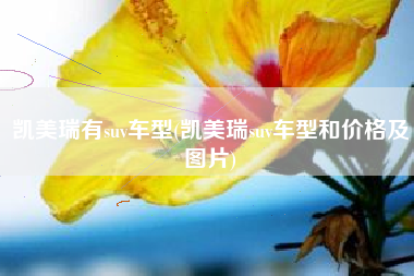 凯美瑞有suv车型(凯美瑞suv车型和价格及图片)