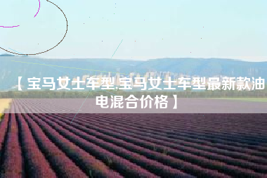 【宝马女士车型,宝马女士车型最新款油电混合价格】