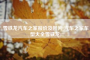 雪铁龙汽车之家报价及图片(汽车之家车型大全雪铁龙)