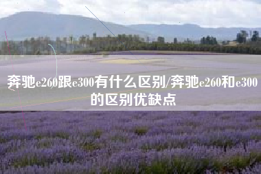 奔驰e260跟e300有什么区别/奔驰e260和e300的区别优缺点