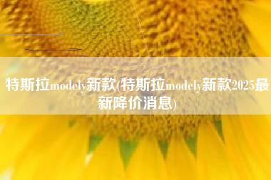 特斯拉modely新款(特斯拉modely新款2025最新降价消息) 特斯拉modely新款(特斯拉modely新款2025最新降价消息)