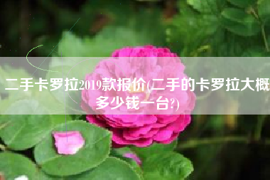 二手卡罗拉2019款报价(二手的卡罗拉大概多少钱一台?)