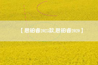 【思铂睿2023款,思铂睿2020】
