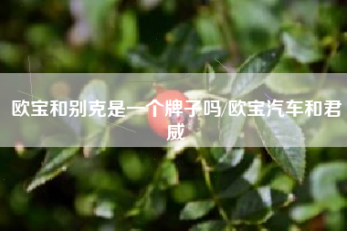 欧宝和别克是一个牌子吗/欧宝汽车和君威 欧宝和别克是一个牌子吗/欧宝汽车和君威