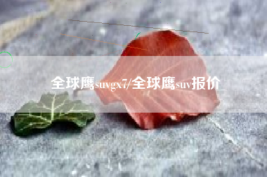 全球鹰suvgx7/全球鹰suv报价
