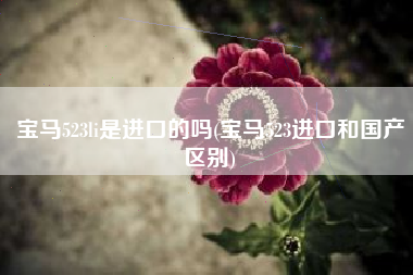 宝马523li是进口的吗(宝马523进口和国产区别) 宝马523li是进口的吗(宝马523进口和国产区别)