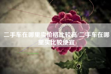 二手车在哪里卖价格比较高/二手车在哪里买比较便宜