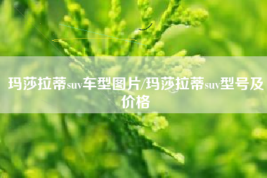 玛莎拉蒂suv车型图片/玛莎拉蒂suv型号及价格